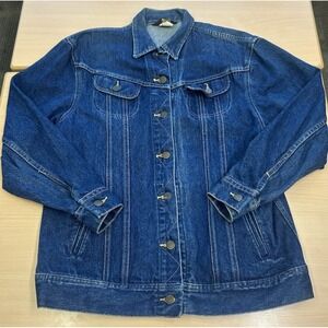 VTG Ms Lee Riders Denim Jacket Size 7/8 Union Made USA Blue Jean Trucker 70s 80s